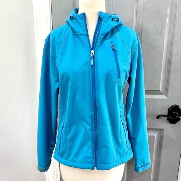 Double Diamond Softshell Fleece Jacket. Sky Blue. Size small. - Picture 11 of 11